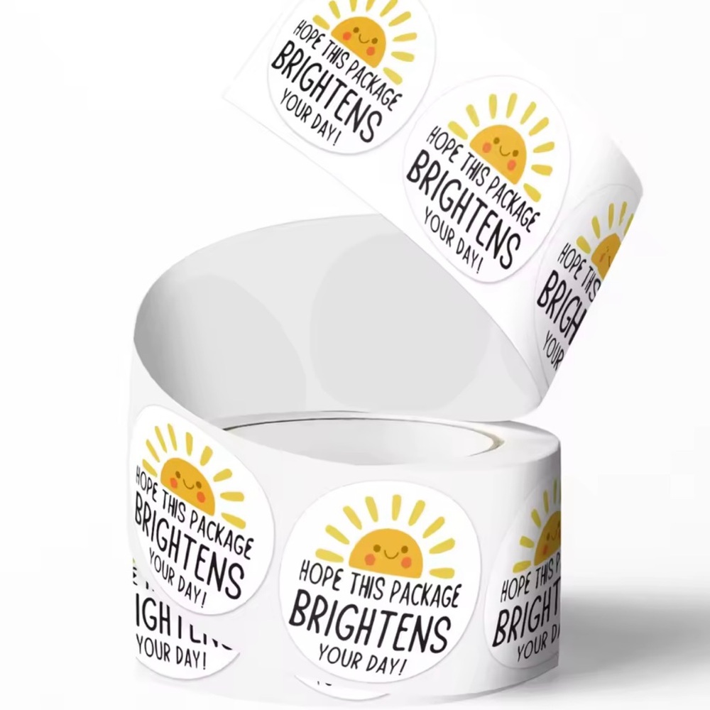 Smiling Sunshine Stickers Hope This Package Brightens Your Day! 500 Stickers